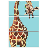 Painting by Numbers Giraffe with Curved Neck 3-Panel